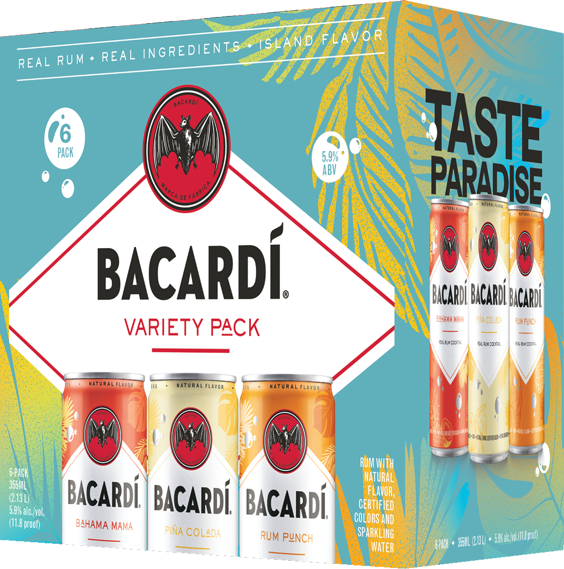 Bacardi Variety Pack 6-Pack Bottle 355ml Cans Values 