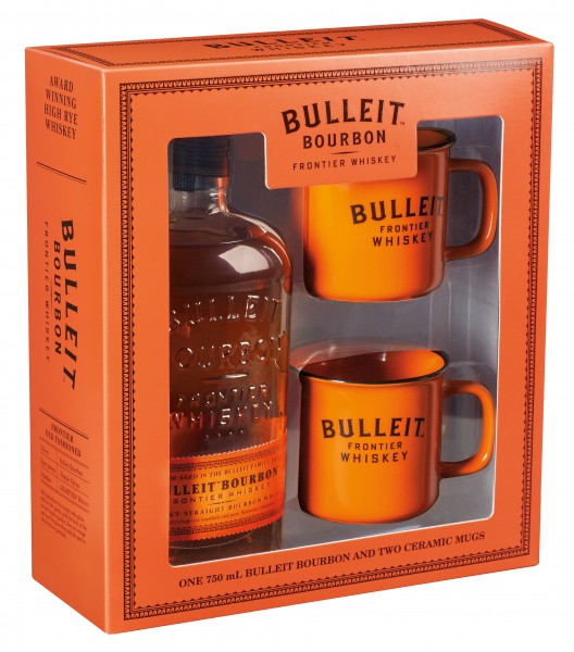 Bulleit Bourbon Gift Set with Two Glasses Bottle Values