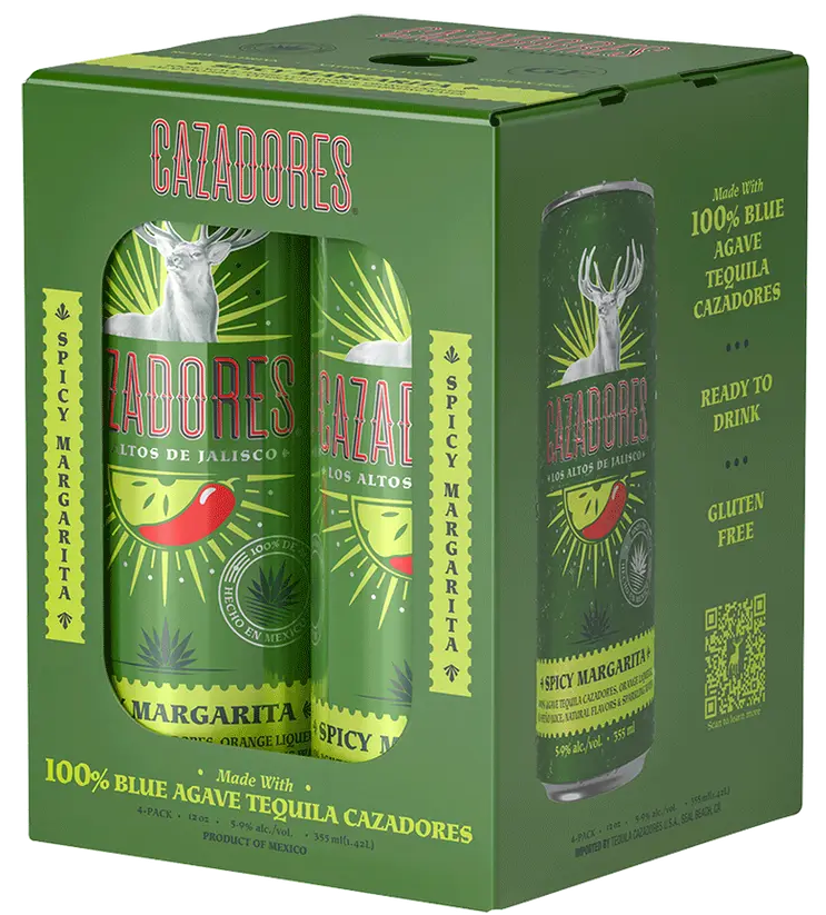 Cazadores Spicy Margarita 4Pack Cans 355ml Bottle Values