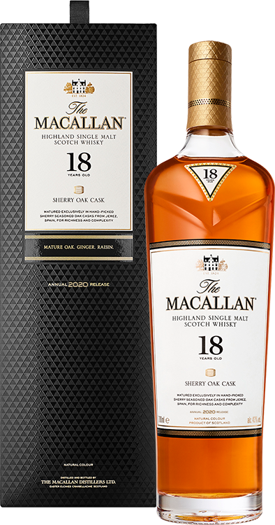 Macallan 18 Year Sherry Oak Cask Highland Single Malt Scotch