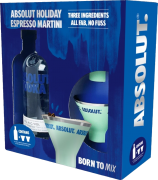Absolut - Vodka Born To Mix Gift Set with 2 Martini Glasses