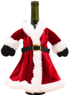 Santa Coat with mittens Bottle Cover - Gift Wrap 0