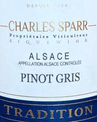 Charles Sparr Alsace Pinot Gris 2016