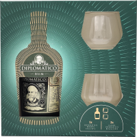 Diplomatico Reserva Exclusiva Rum Gift Set with 2 Glasses