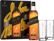 Johnnie Walker 12 Year Black Label Gift Set With 2 Glasses