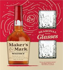 Maker's Mark Bourbon Gift Set with 2 Glasses