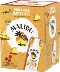Malibu Pineapple Bay Breeze 4-Pack Cans 355ml