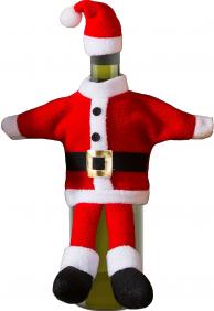 Santa Suit Bottle Cover with Hat Gift Wrap