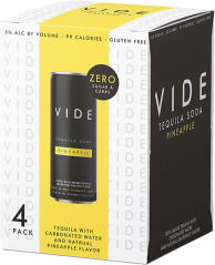 Vide Pineapple Tequila Soda 4-Pack 355ml