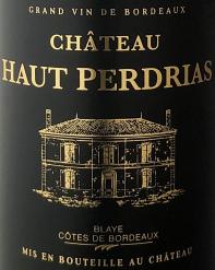 Chateau Haut Perdrias Cotes de Blaye Rouge 2018