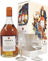 Godet VSOP Cognac Gift Set with 2 Glasses 700ml