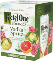 Ketel One Grapefruit & Rose Botanical Vodka Spritz 4-Pack Cans 355ml
