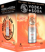 White Claw - Peach Vodka Soda 4-pack Cans 12 oz